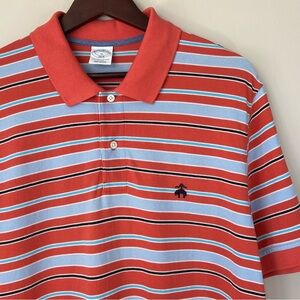 Brooks Brothers 1818 Men's XL Multicolor Striped Performance Slim Fit Polo Shirt
